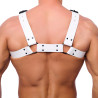 The Red Harness Harnais en cuir Bulldog Blanc